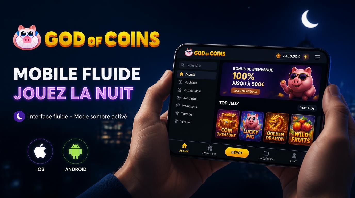 Expérience mobile sombre, fluide, adaptée à la nuit